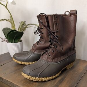 L.L. Bean Brown and Tan Lace Up Boots